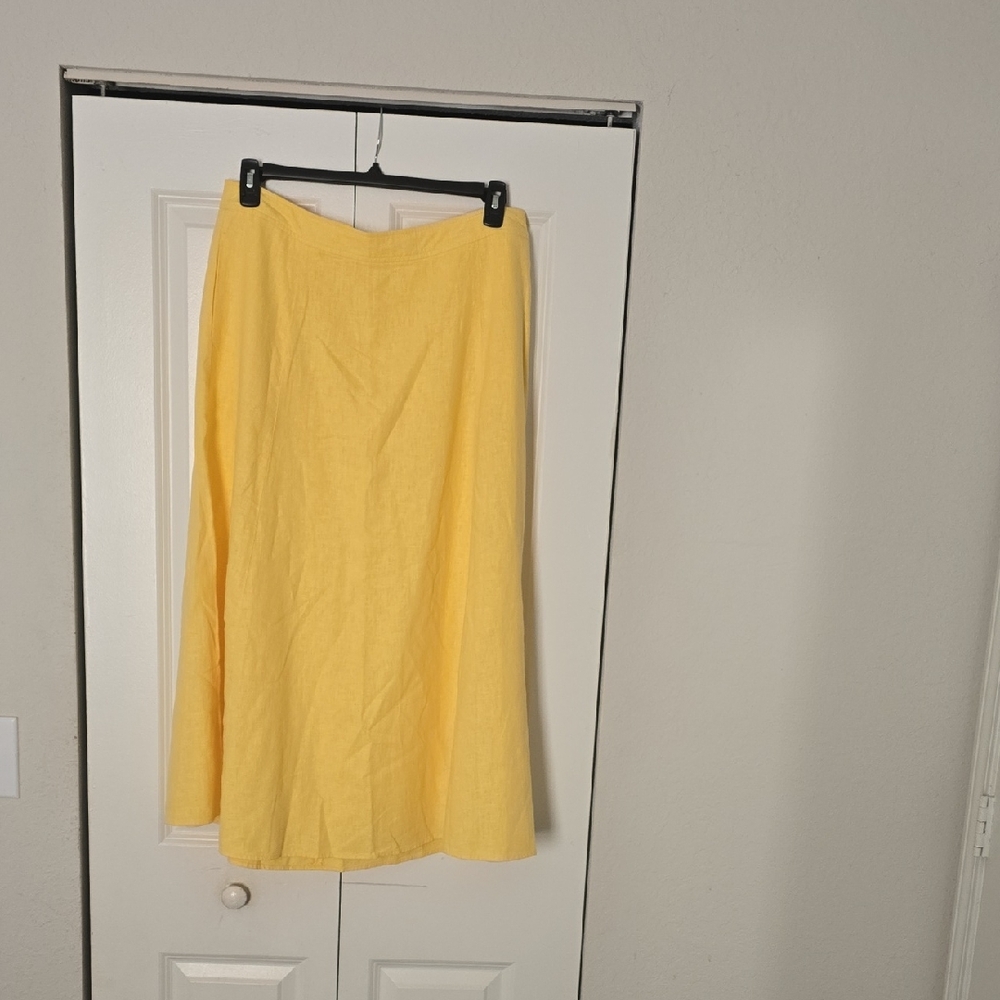Liz Claiborne Sunny Yellow A-Line Skirt